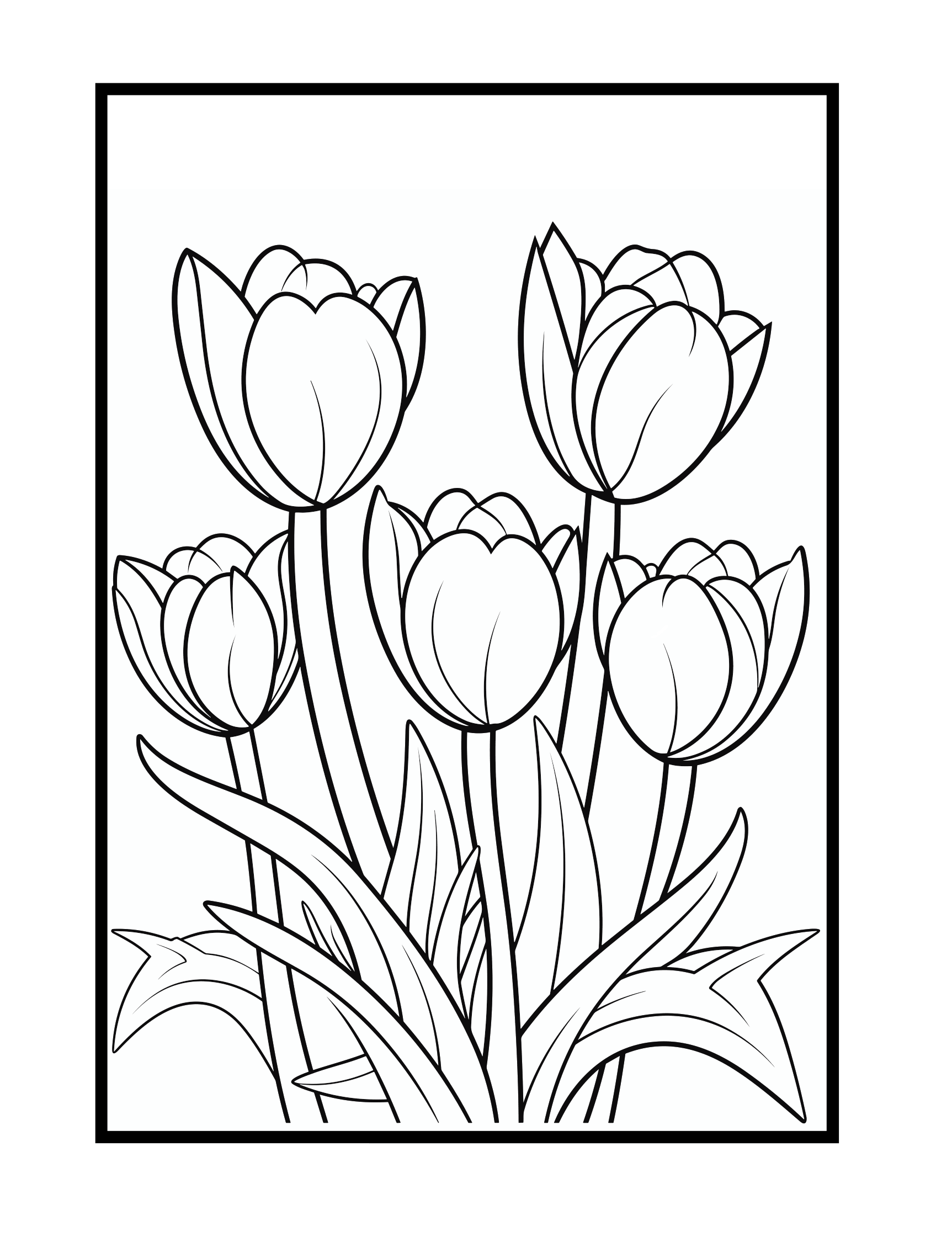 Página para colorear: Flores