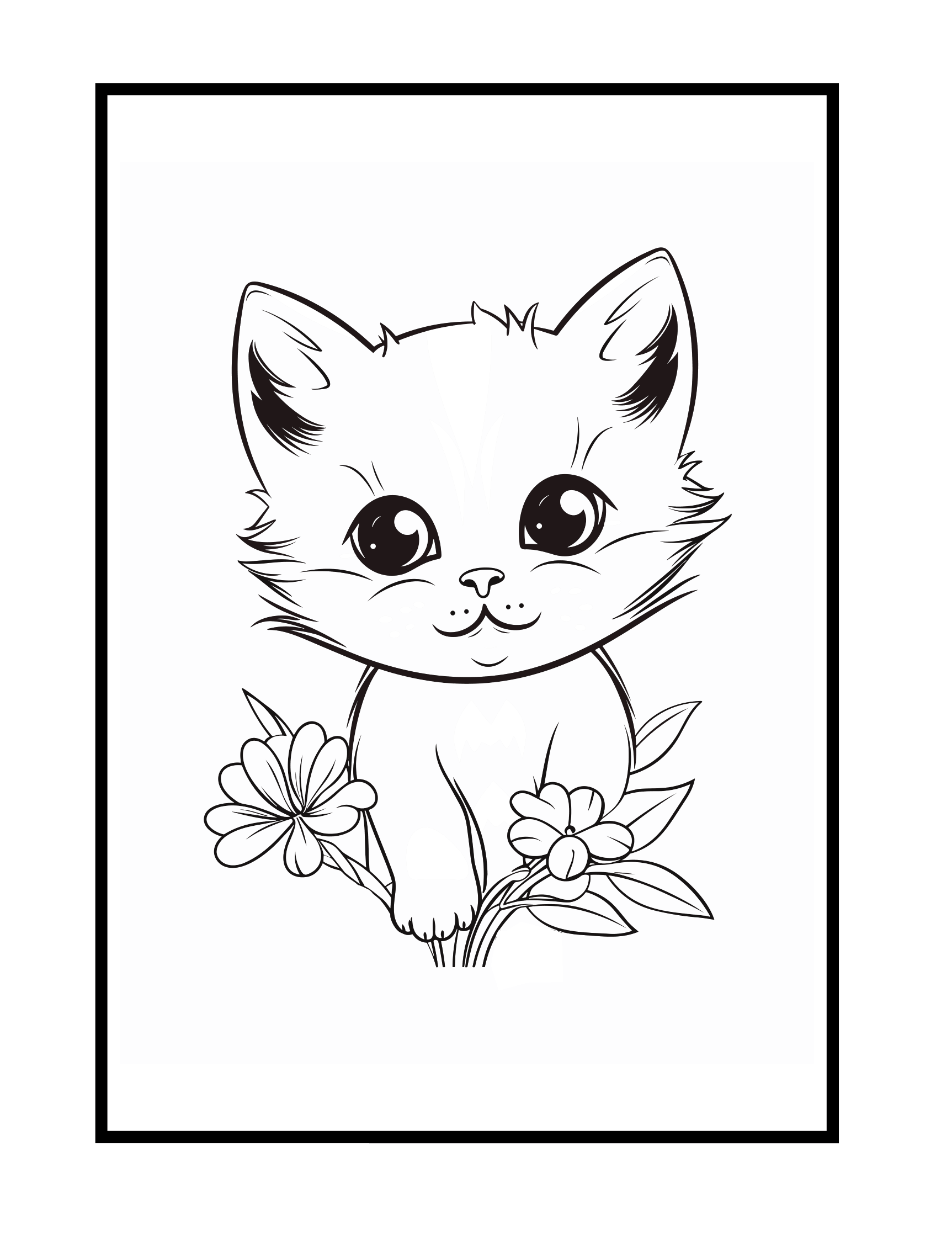 Página para colorear: Gatos